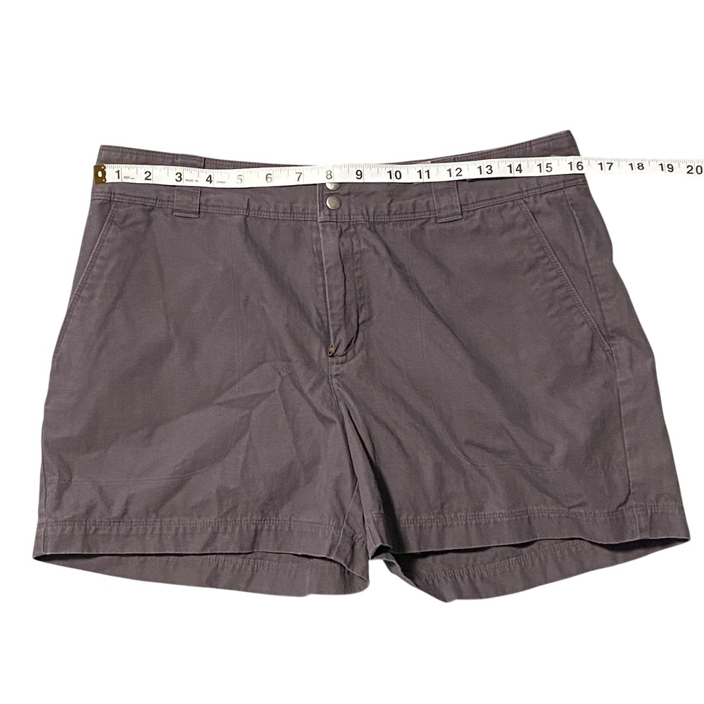 Patagonia Womens Organic Cotton Hiking Utility Shorts Gray Size 8 Double Button - Picture 4 of 8